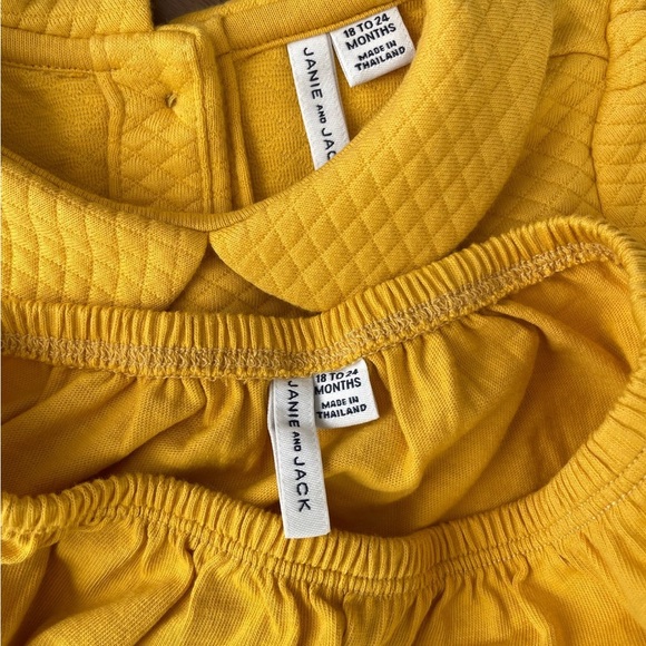 Janie and Jack Mustard Yellow Dress with bloomers - Picture 3 of 3